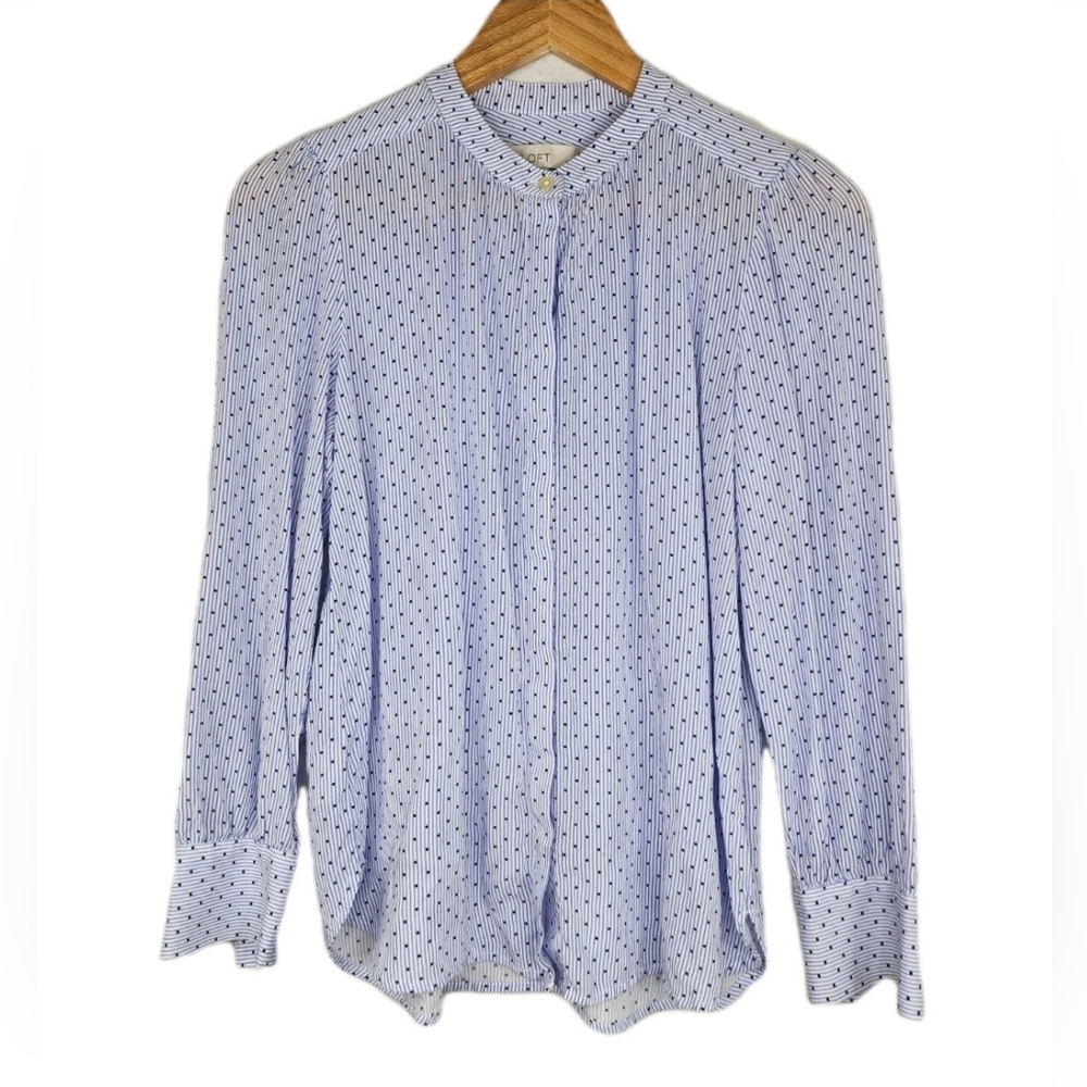 LOFT Women’s Long Sleeve Striped Blouse – Size Small